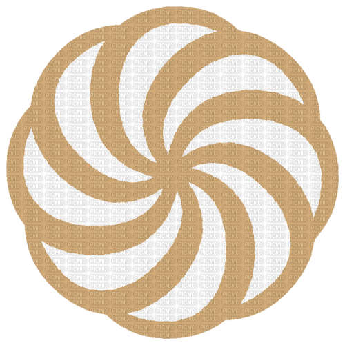 tan white spiral mandala - PNG gratuit