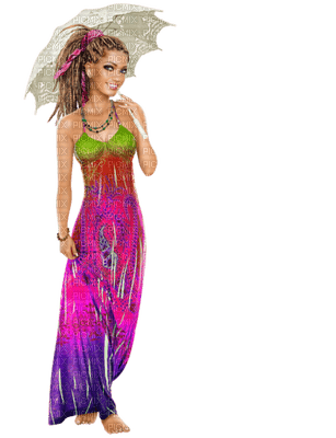 Kaz_Creations Woman Femme Colours Colour-Girls Umbrella - 免费PNG