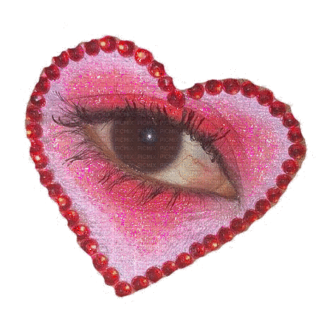eye heart - GIF animé gratuit