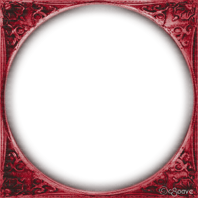 soave frame vintage circle ornament red - png grátis