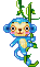 Blue Monkey - Darmowy animowany GIF
