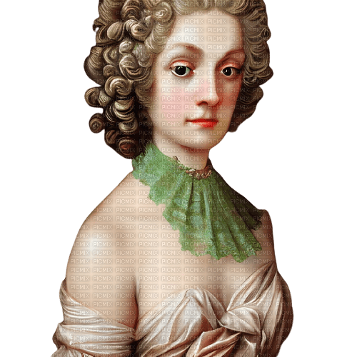 kikkapink woman vintage baroque green brown - nemokama png