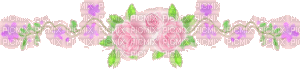 roses divider pink and purple flowers cute - GIF animado grátis