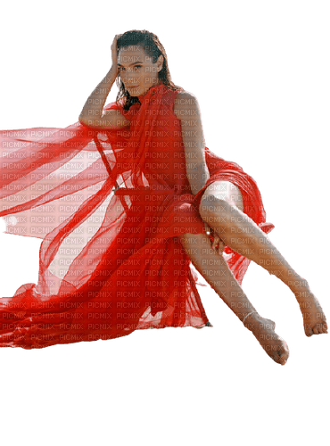 Femme assise au voile rouge - δωρεάν png