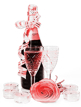soave deco new year glass flowers  rose bottle - bezmaksas png