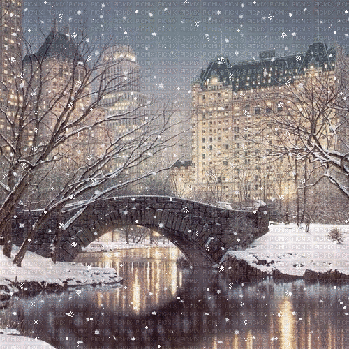 Winter Evening - GIF animado grátis