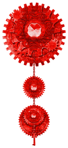 Steampunk.Gears.Red - png ฟรี