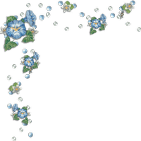 blue flowers - 免费PNG