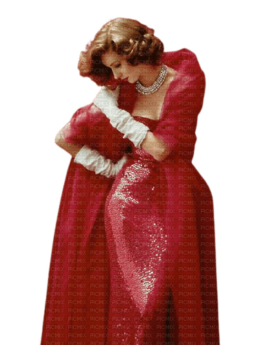 woman in red - nemokama png