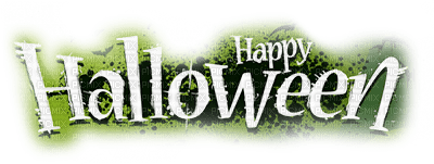 soave text halloween happy green - 無料png