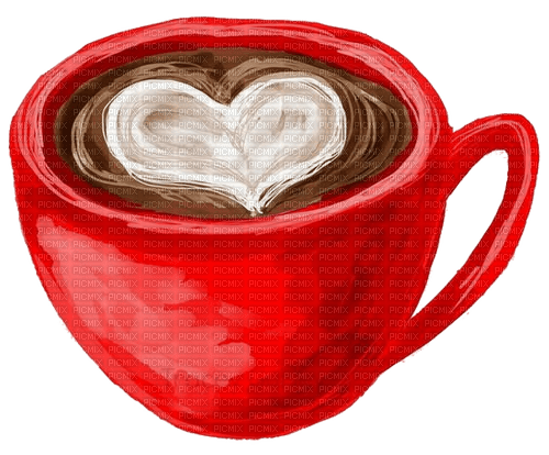 Tasse, Kaffe, Kakao, Sahneherz - бесплатно png
