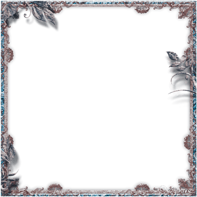 soave frame leaves fantasy blue brown - δωρεάν png