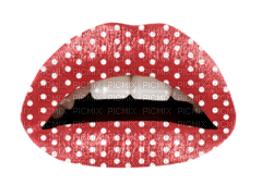 Kaz_Creations Lips Polka Dots Colours - PNG gratuit