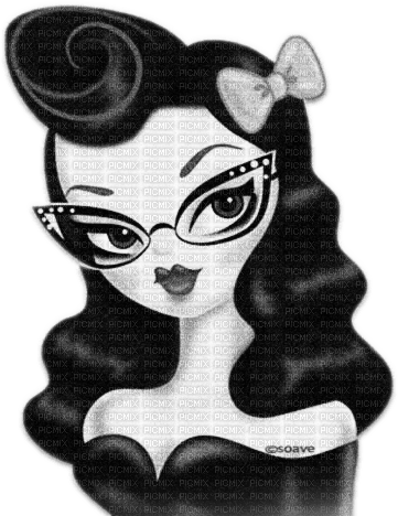 soave woman vintage rockabilly black white - ilmainen png