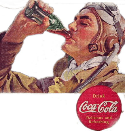 coca cola vintage pilot - Free PNG