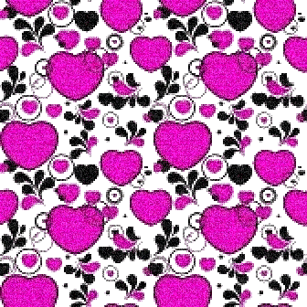 Pink and black sparkle hearts - Free animated GIF