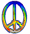 rainbow peace symbol - GIF animado gratis