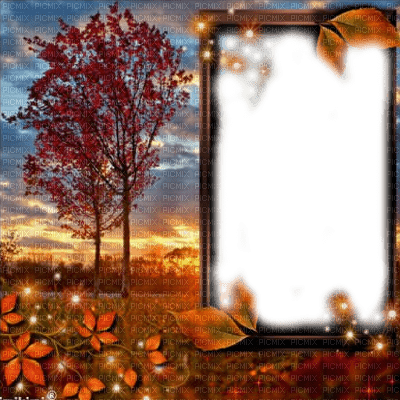 autumn frame - nemokama png