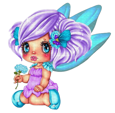 cookie doll puppe anime girl poupée flower tube - gratis png