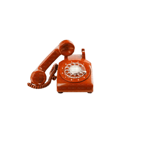 Kaz_Creations Telephone-Orange - безплатен png