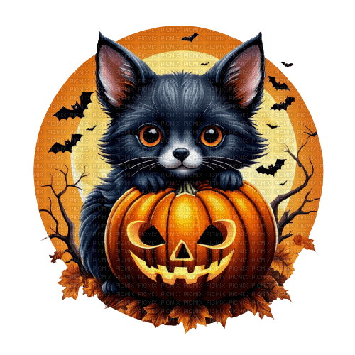 springtimes animal halloween cat pumpkin - фрее пнг