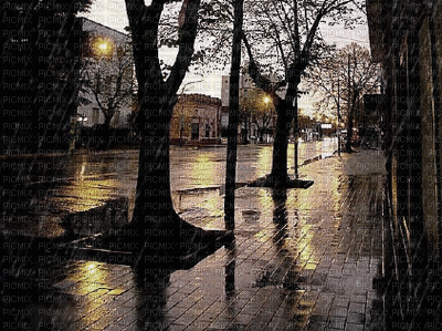 Rain.Pluie.Paysage.Victoriabea - GIF animasi gratis