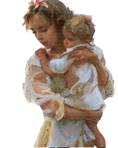 loly33 mère enfant aquarelle - бесплатно png