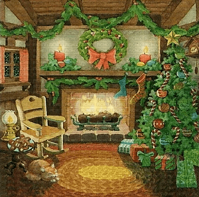 christmas vintage room - ingyenes png