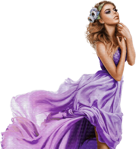 femme violette - Free PNG