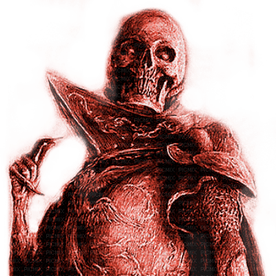 Y.A.M._Gothic skeleton red - png gratis
