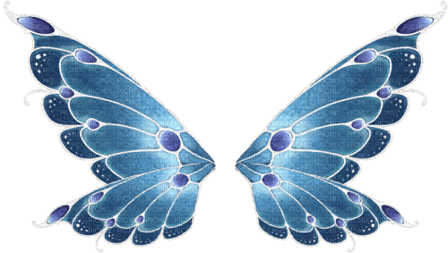 deco fantasy wings png tube kikkapink  blue - PNG gratuit