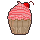 cupcake pixel (my art) - GIF animado grátis