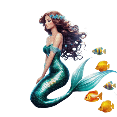 springtimes summer mermaid fantasy girl - darmowe png