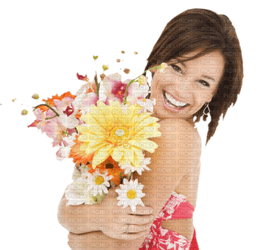 Kaz_Creations Woman Femme Flowers - besplatni png