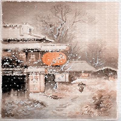kikkapink background animated oriental  winter - Free animated GIF