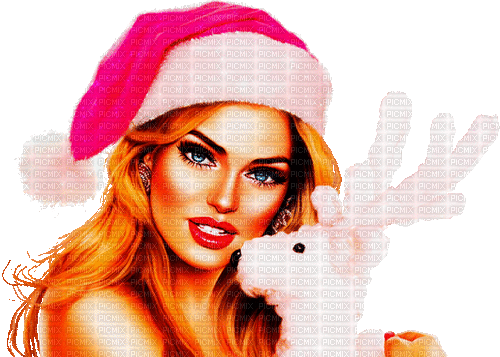 christmas woman by nataliplus - Безплатен анимиран GIF