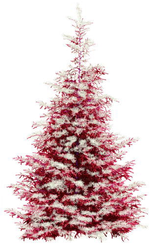 Winter.Tree.Red.White - png gratuito