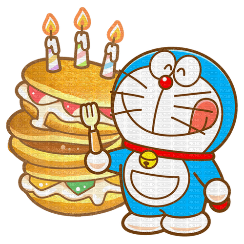doremon eating pancake - Free PNG