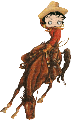 betty boop cowgirl bp - Бесплатный анимированный гифка