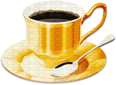 soave deco cup coffee yellow brown gold - png gratis