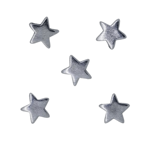 silver glitter metal star chrome - Free PNG