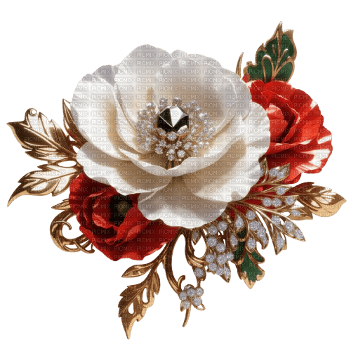 Flower vintage  christmas rox - 免费PNG