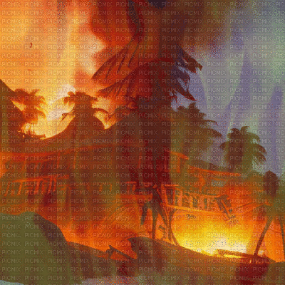 Island on Fire - GIF animado gratis