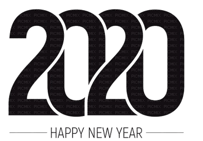 new year 2020 silvester number  text la veille du nouvel an Noche Vieja канун Нового года tube - 無料png