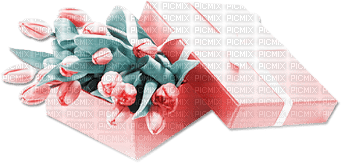 soave deco flowers spring tulips gift box - gratis png