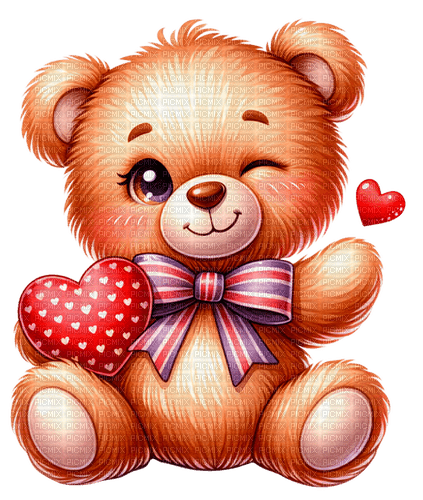 st. Valentine bear by nataliplus - Free PNG