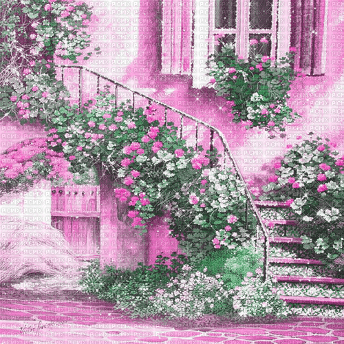 dolceluna spring house summer animated - Gratis geanimeerde GIF