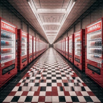 Red Vending Machine Corridor - бесплатно png
