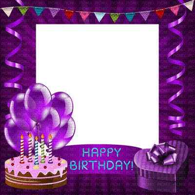 Kaz_Creations Deco Background Frame Happy Birthday