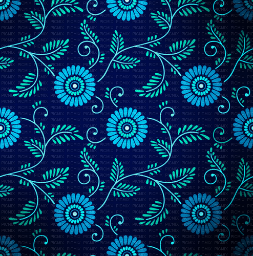 FLORAL BLUE - Free PNG